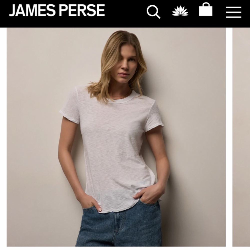 Like New! James Perse Cotton Slub Crew Neck Tee